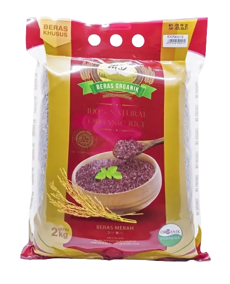 Beras Organik MD Organic Red Rice 2kg - Tanpa Pestisida