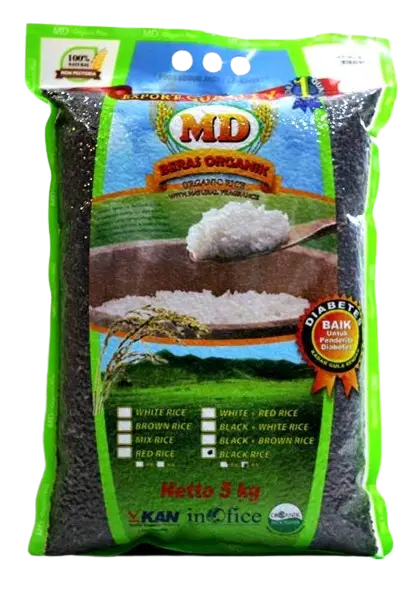 MD Organic Black Rice Kupas Kulit 5 kg