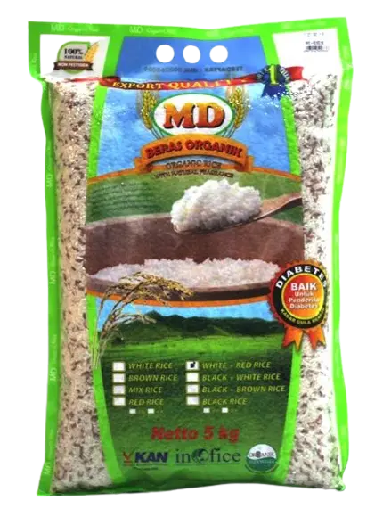 MD Organic White + Red Rice 5 kg
