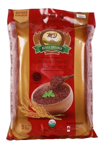 MD Organic Red Rice Pecah Kulit 5 kg