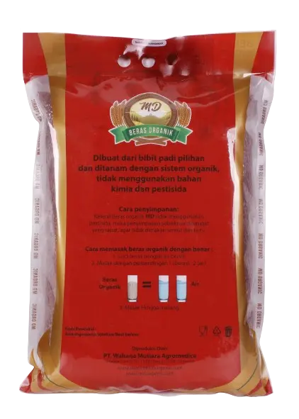 MD Organic Red Rice Pecah Kulit 5 kg